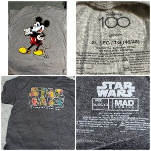 Disney Mickey Mouse, Star Wars  men’s  T-Shirts sz XL